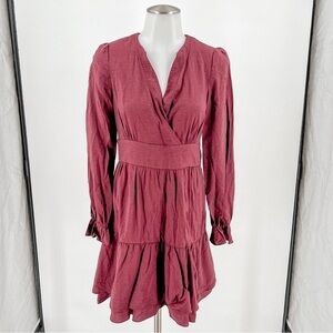 Naf Naf Burgundy long sleeve dress